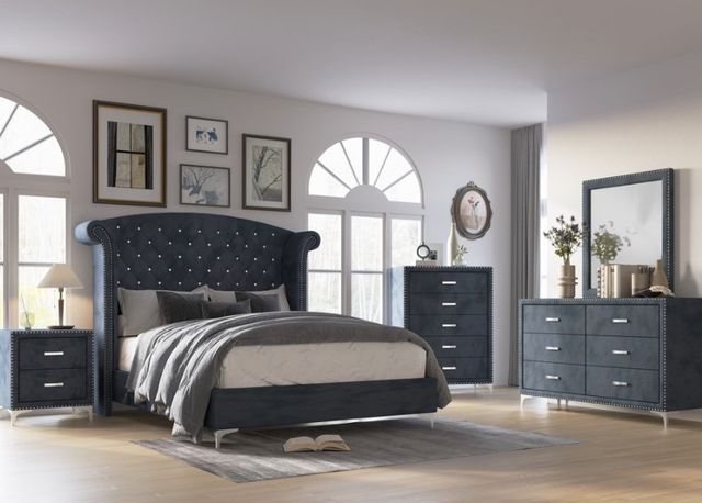 Crown Mark Lucinda Dark Grey Bed-2