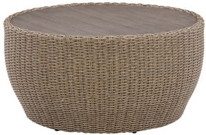 Signature Design by Ashley® Danson Beige Aluminum/Resin Wicker Outdoor Cocktail Table