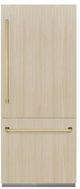 ZLINE Autograph Edition 36" 19.8 Cu. Ft. Panel Ready Built-In Bottom Freezer Refrigerator with Polished Gold Accents-0