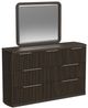 Elements International Sylvie Dark Brown Dresser and Mirror Set-0