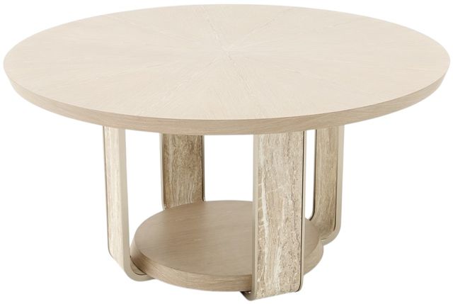 Michael Amini® Lotus Bay Sand 60'' Round Dining Table-1