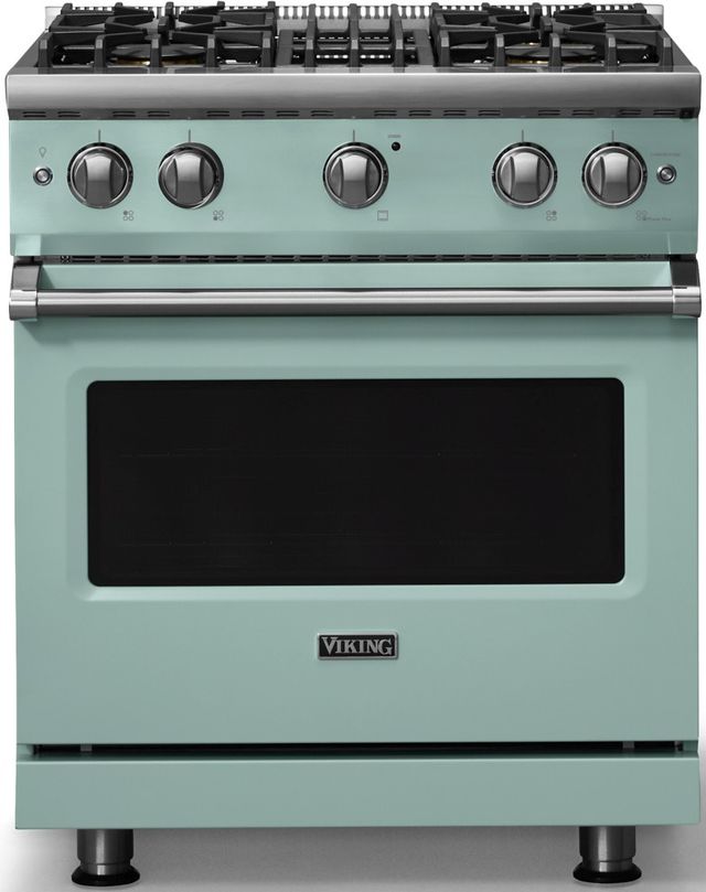 Viking® 5 Series 30" Splash Pro Style Gas (NG) Range with Polished Chrome Trim-0