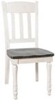 Jofran Inc. Madison County Brown/Vintage White Slatback Dining Side Chair-0