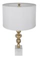 A & B Home Gold/White Aluminum 15" Table Lamp-1
