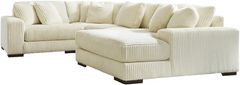 Signature Design by Ashley® Lindyn 4-Piece Ivory Right-Arm Facing Sectional and Chaise