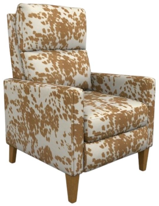 Best® Home Furnishings Customizable Janae Manual High Leg Recliner with Honey Birch Legs-0