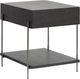 Magnussen Home® Spencer Aged Nickel/Dark Briarsmoke Rectangular End Table-4
