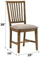 ACME Furniture Wallace II Tan/Weathered Oak Dining Side Chair-2