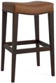 Bassett® Furniture Customizable Vail 18" Leather Saddle Bar Stool-0