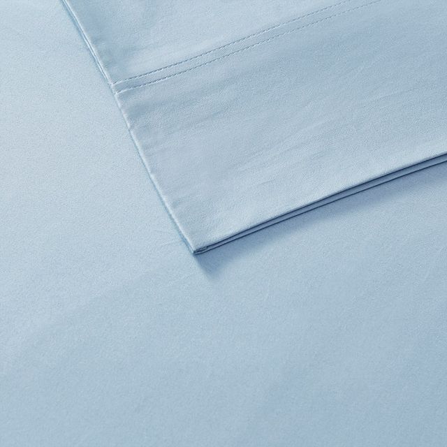 Olliix by Sleep Philosophy Rayon From Bamboo Blue Queen Sheet Set-2