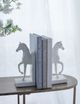 A & B Home White Trotting Horse Bookends-3
