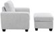Intercon Ashbury TUP Soft Gray Chenille Ottoman-3