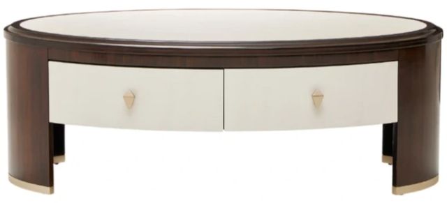 Michael Amini® Paris Chic Espresso Oval Cocktail Table-2