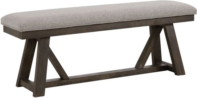 Intercon Hearst Beige/Reclaimed Chevron Upholstered Dining Bench-0