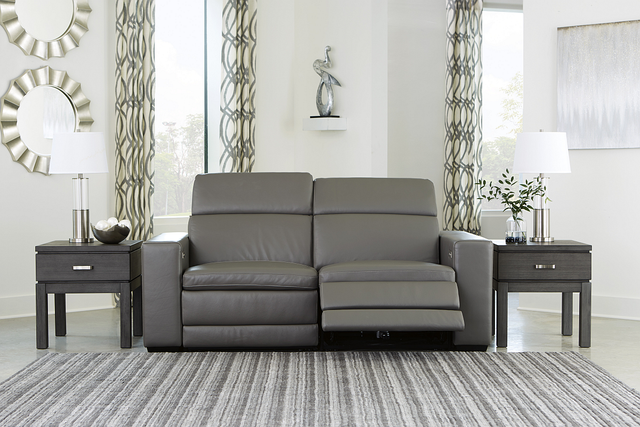 Signature Design by Ashley® Texline 3-Piece Gray Power Reclining Sofa-3