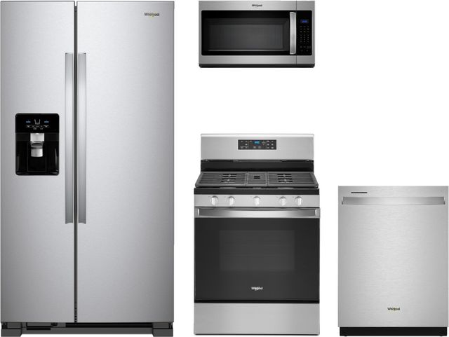 Whirlpool® 4 Piece Kitchen Package-Stainless Steel-0