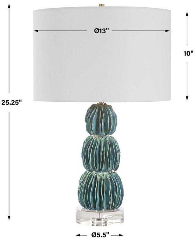Uttermost® Bonaire Teal Blue Table Lamp-2