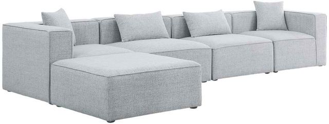Meridian Furniture Cube 5-Piece Grey Modular Sectional Set-0