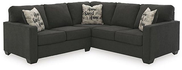 Signature Design by Ashley® Lucina 2-Piece Charcoal Left-Arm Facing Sofa Sectional-0