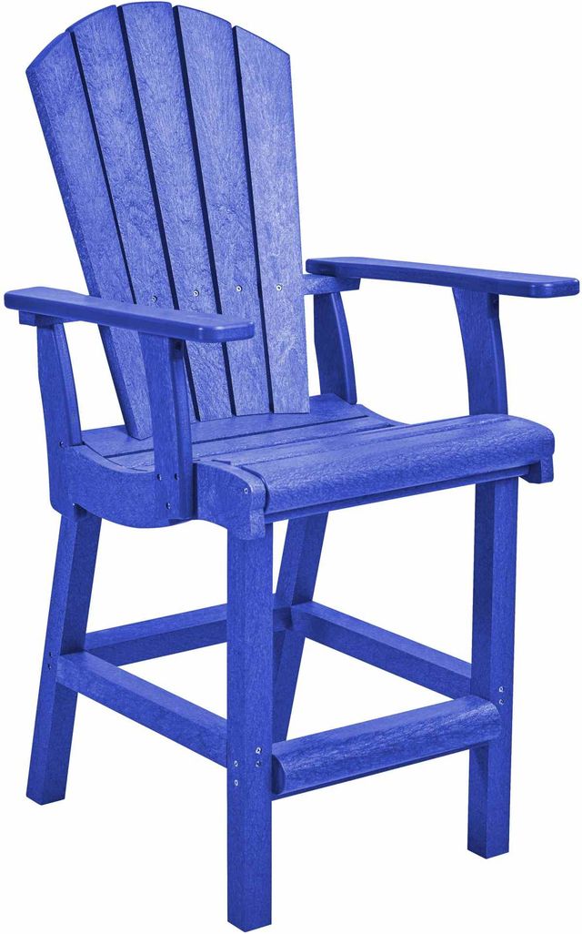C R Plastics Generation Line Blue Classic Counter Arm Chair-0