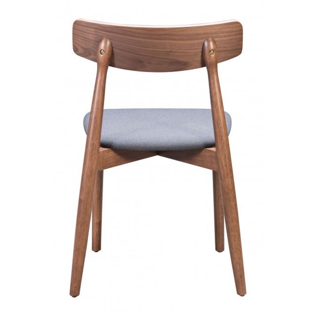 Zuo® Modern Newman Walnut/Gray Dining Chair-3