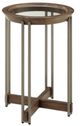 Magnussen Home® Elora Glass Top Round Walmt Side Table-0