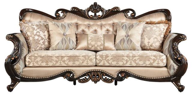 New Classic® Home Furnishings Constantine Beige/Cherry Sofa-1