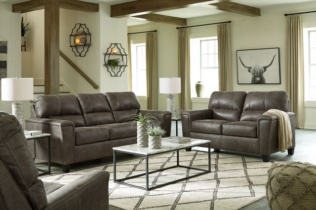 Signature Design by Ashley® Navi 3-Piece Smoke Living Room Set with Rocker Recliner-4