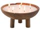 A & B Home Raffa Brown/White Teak Soy Wax Candle-4