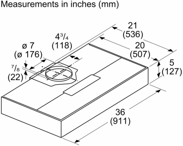 Bosch 500 Series 36" Stainless Steel Under Cabinet Range Hood -1
