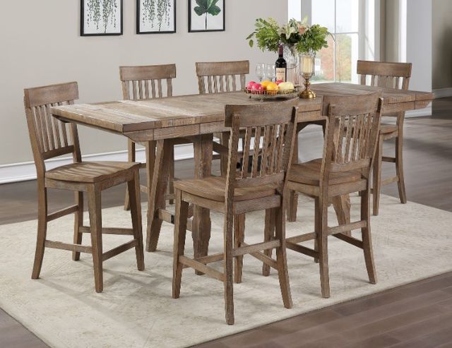 Steve Silver Co. Riverdale 7-Piece Driftwood Counter Dining Set-1