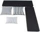 Linon Norah 5-Piece Black Nook Cushion and Pillow Set-0