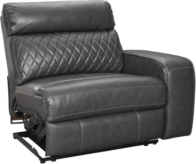 Signature Design by Ashley® Samperstone 2-Piece Gray Power Reclining Sectional Loveseat-2