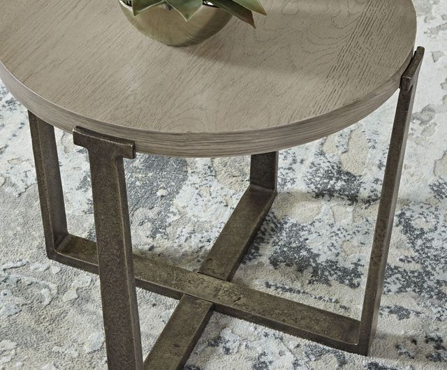 Signature Design by Ashley® Dalenville Gray Round End Table-2