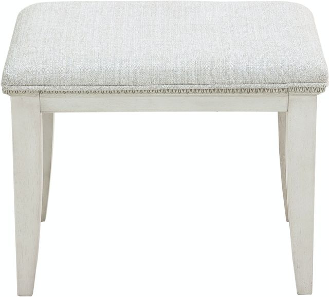 Pulaski™ Camila White Vanity Stool-1