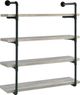 Coaster® Elmcrest Black/Grey Driftwood 40" Wall Shelf-3