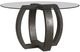 Bassett Mirror Kellan Clear Dining Table with Charcoal Gray Base-0