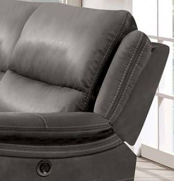 Furniture of America® Josias Gray Manual Reclining Loveseat-2