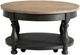 Riverside Furniture Barrington Antique Oak Round Coffee Table with Matte Black Base-1