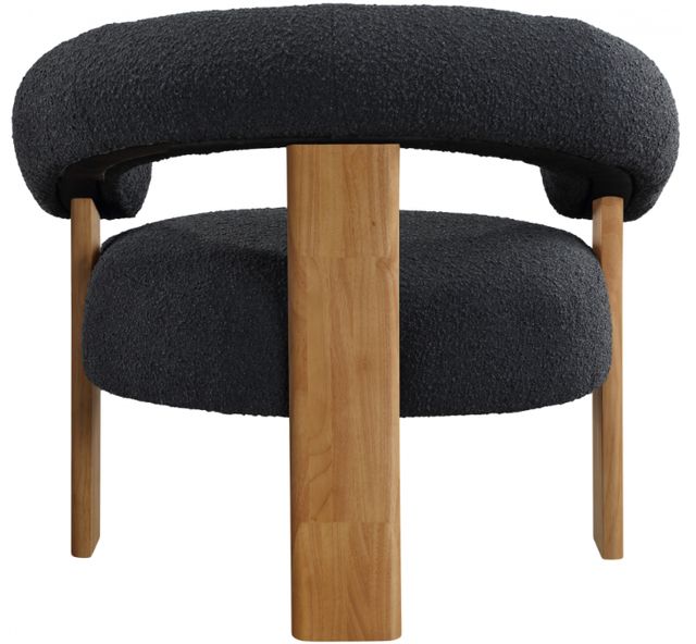 Meridian Furniture Winston Black/Natural Boucle Accent Chair-3