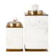 A & B Home 2-Piece Cream/Gold Decorative Canister Set-0