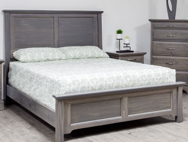 Mako Wood Furniture Symphony Gray Queen Panel Bed-0