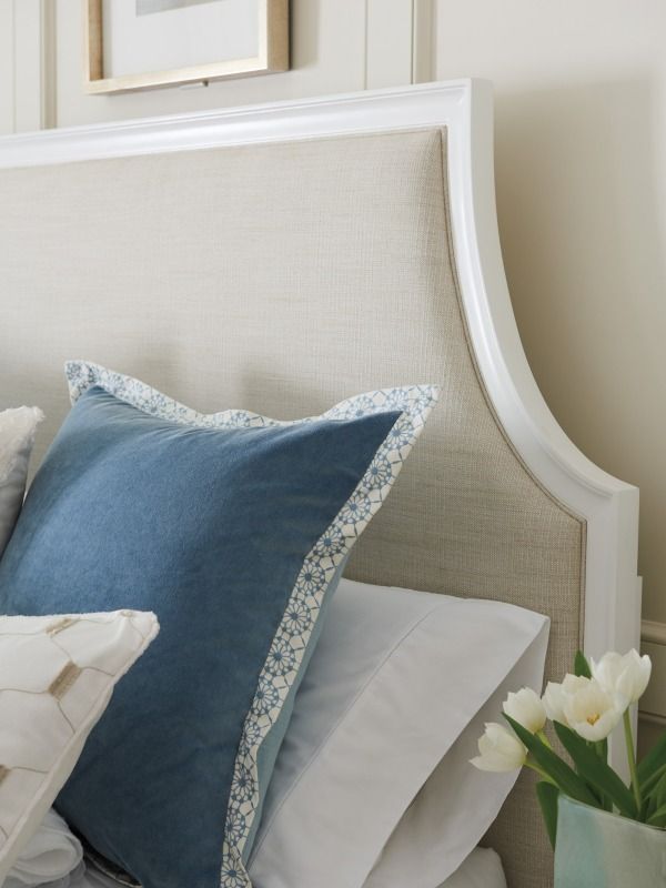 Lexington Home Avondale Inverness White Alabaster/Winter Wheat California King Upholstered Bed-3