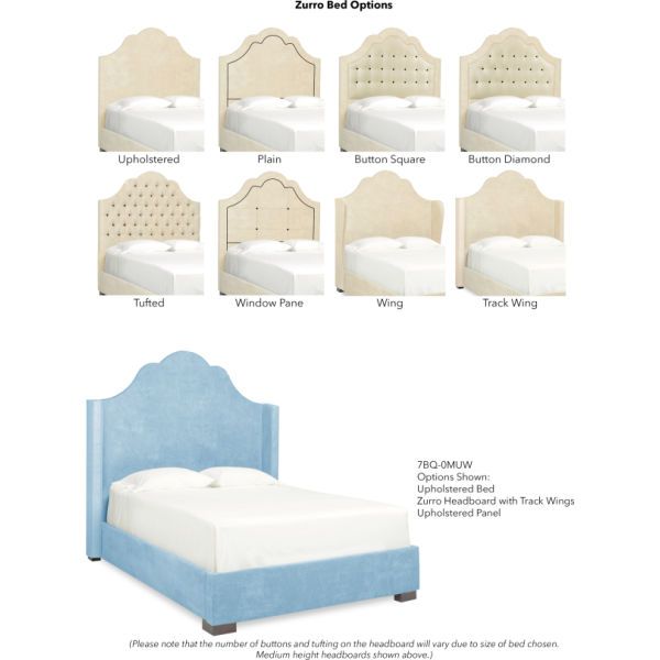 Parker Southern Dream Creations Beige Zurro Upholstered Bed with Footboard-1