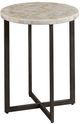 Hammary® Hidden Treasures White Onyx Accent Table with Black Base-0