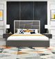VIG Furniture Modrest Chrysler Gray Eastern King Upholstered Panel Bed-2