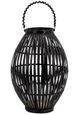 A & B Home Black Bamboo Lantern-0