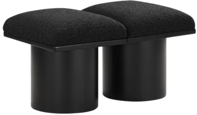 Meridian Furniture Pavilion 2-Piece Black 31" Modular Bench Set-0