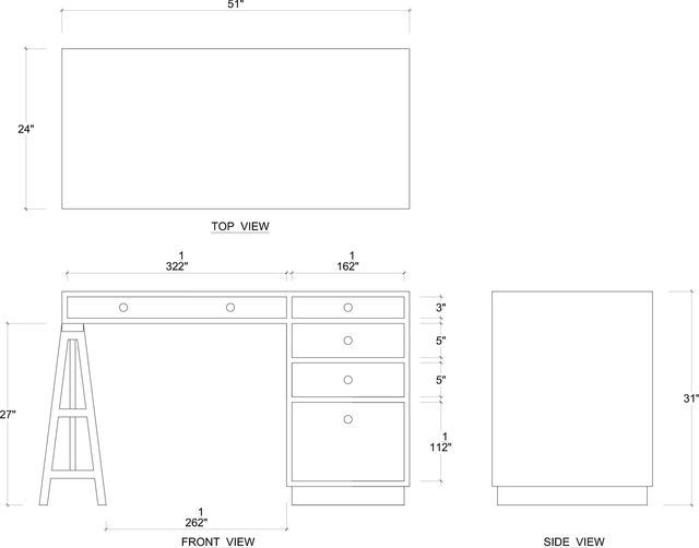 Bramble Customizable Surveyor's Desk-1