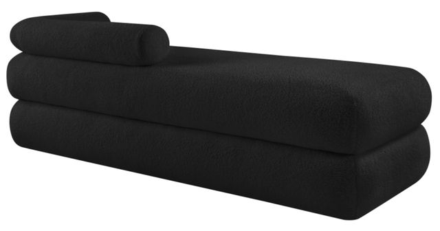 Meridian Furniture Kennedy Black Teddy Fabric Bench-3